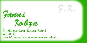 fanni kobza business card